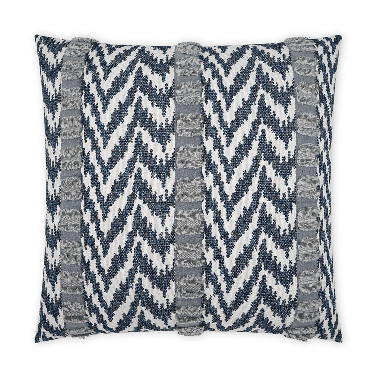 LOOMLAN Outdoor - Outdoor Indiana Pillow - Indigo - Outdoor Pillows