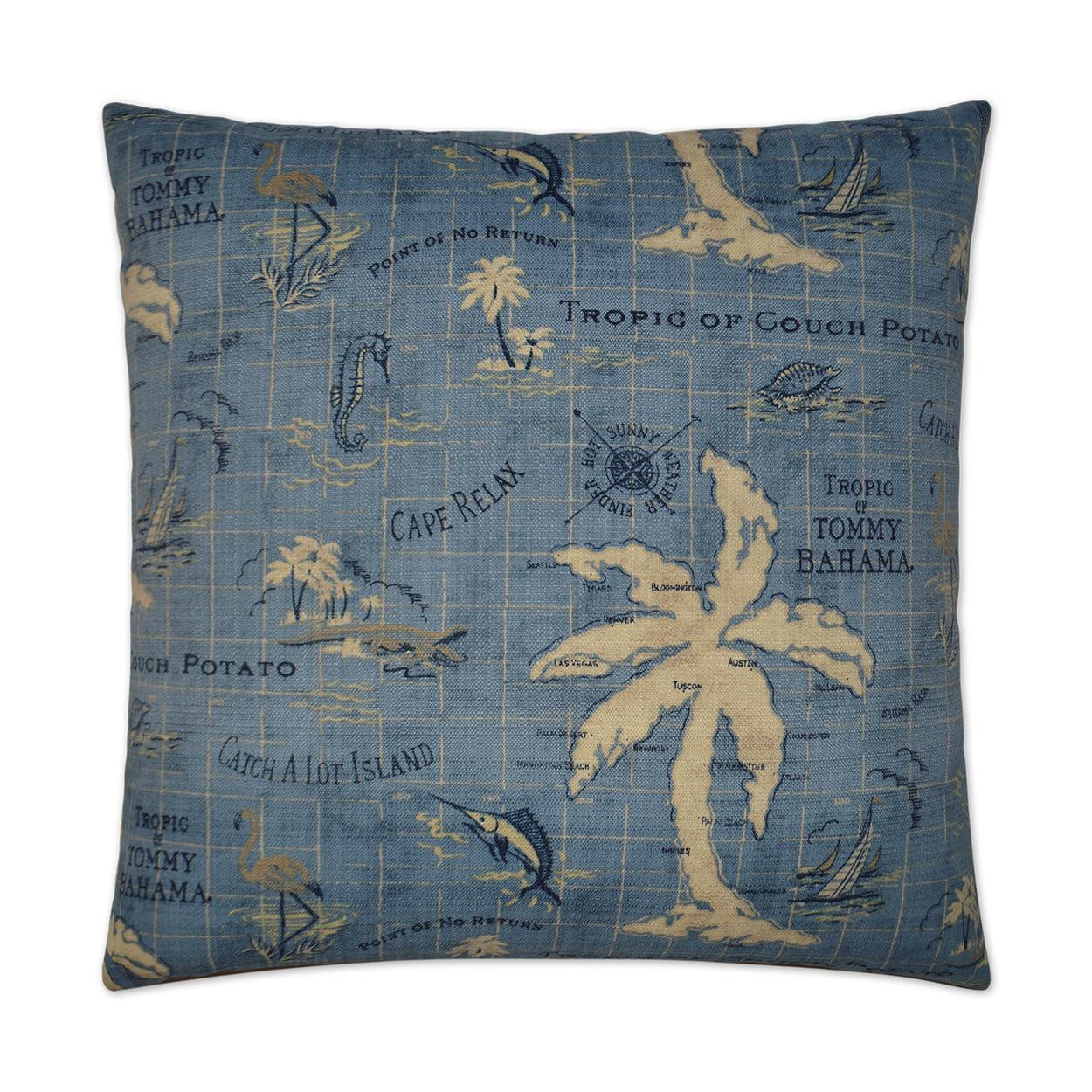 LOOMLAN Outdoor - Outdoor Island Song Pillow - Ocean - Outdoor Pillows