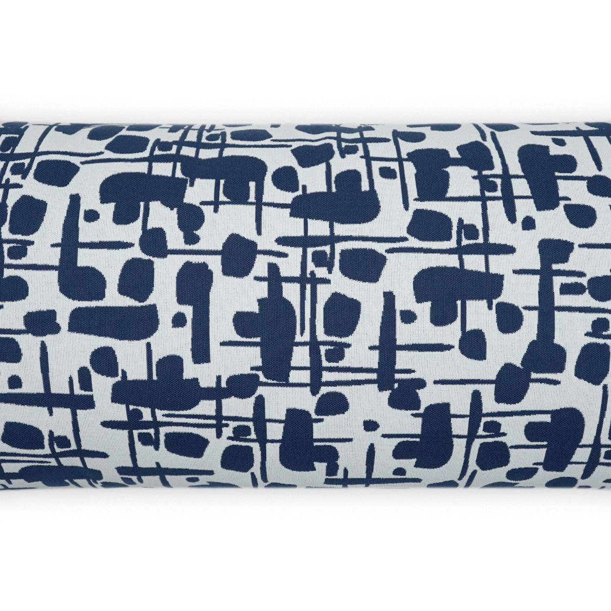 LOOMLAN Outdoor - Outdoor Jargon Lumbar Pillow - Blue - Outdoor Pillows