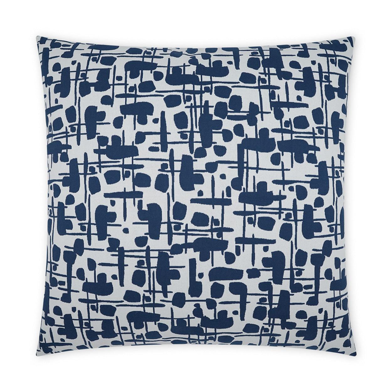 LOOMLAN Outdoor - Outdoor Jargon Pillow - Blue - Outdoor Pillows