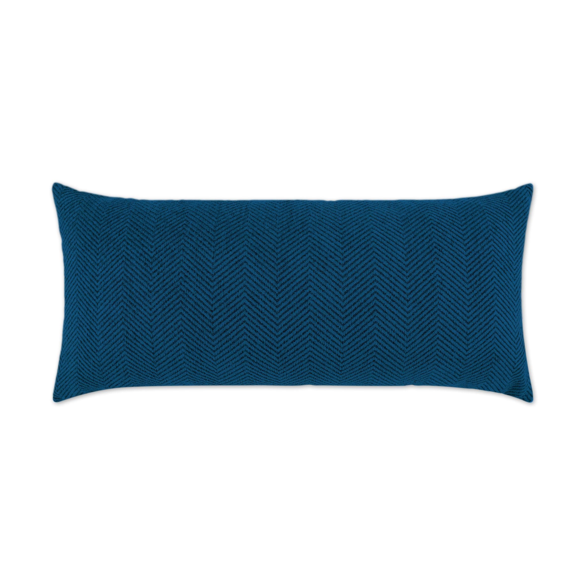 LOOMLAN Outdoor - Outdoor Justify Lumbar Pillow - Indigo - Outdoor Pillows