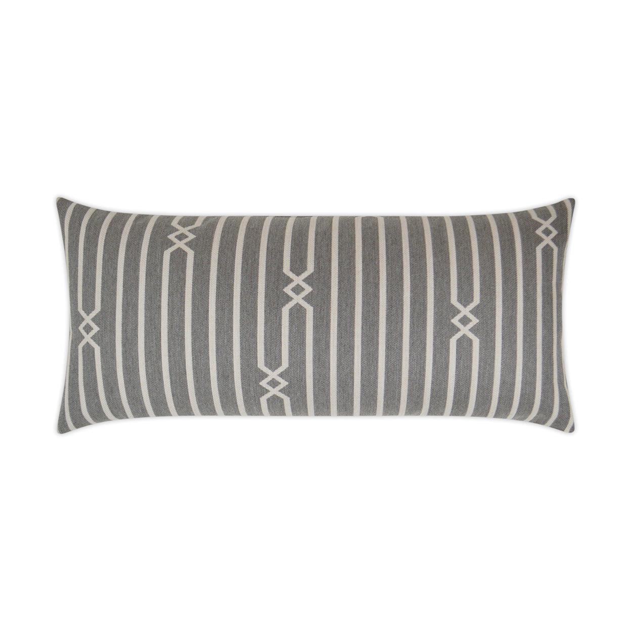 LOOMLAN Outdoor - Outdoor Kitri Lumbar Pillow - Stone - Outdoor Pillows