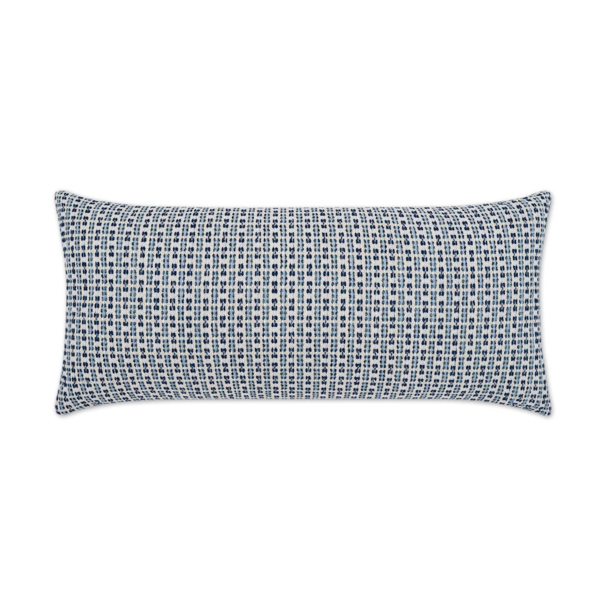 LOOMLAN Outdoor - Outdoor Kittery Lumbar Pillow - Blue - Outdoor Pillows