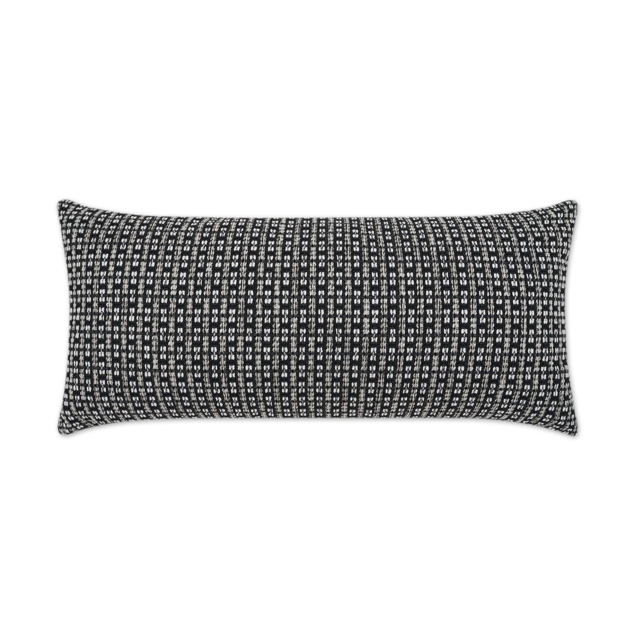 LOOMLAN Outdoor - Outdoor Kittery Lumbar Pillow - Ebony - Outdoor Pillows