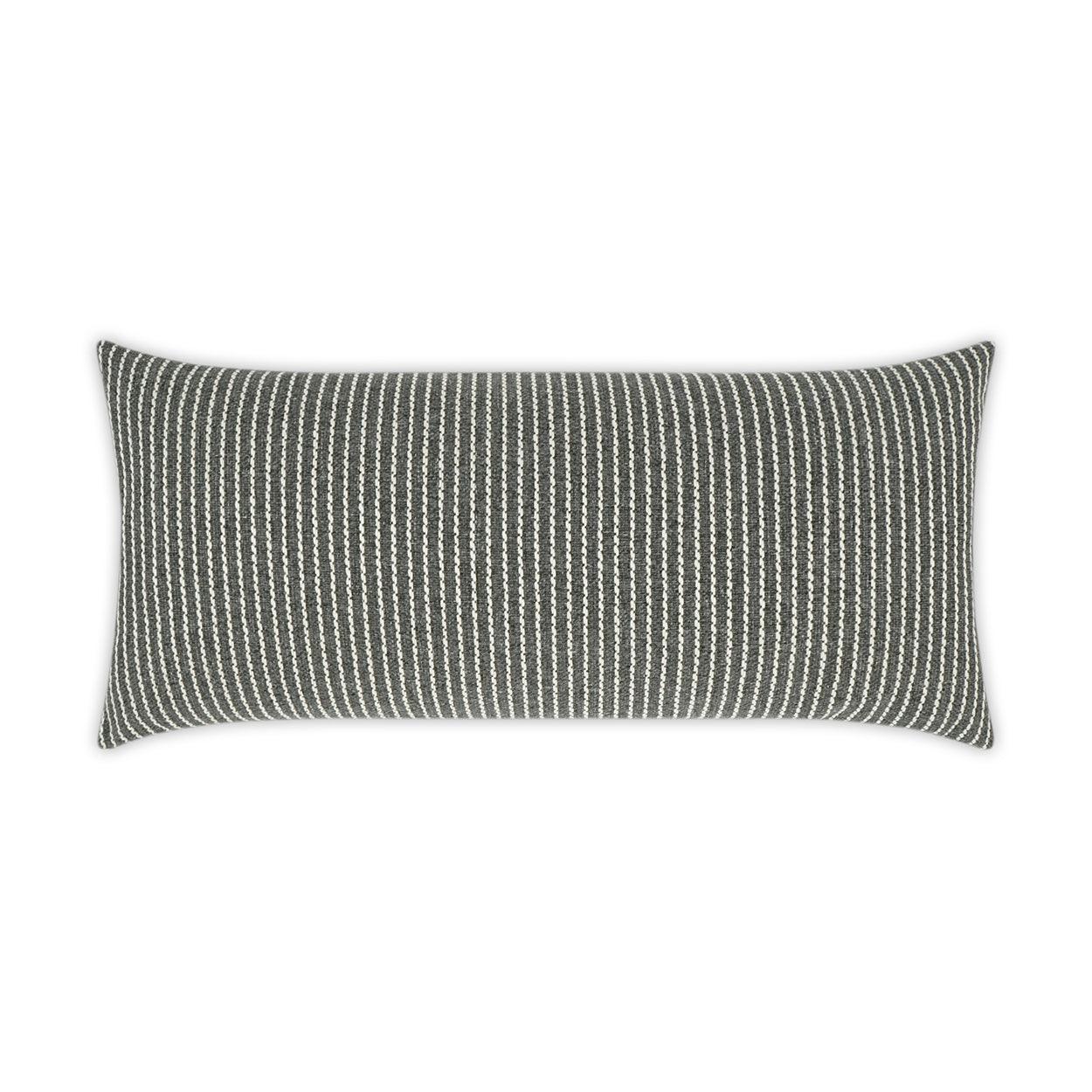 LOOMLAN Outdoor - Outdoor Linus Lumbar Pillow - Graphite - Outdoor Pillows