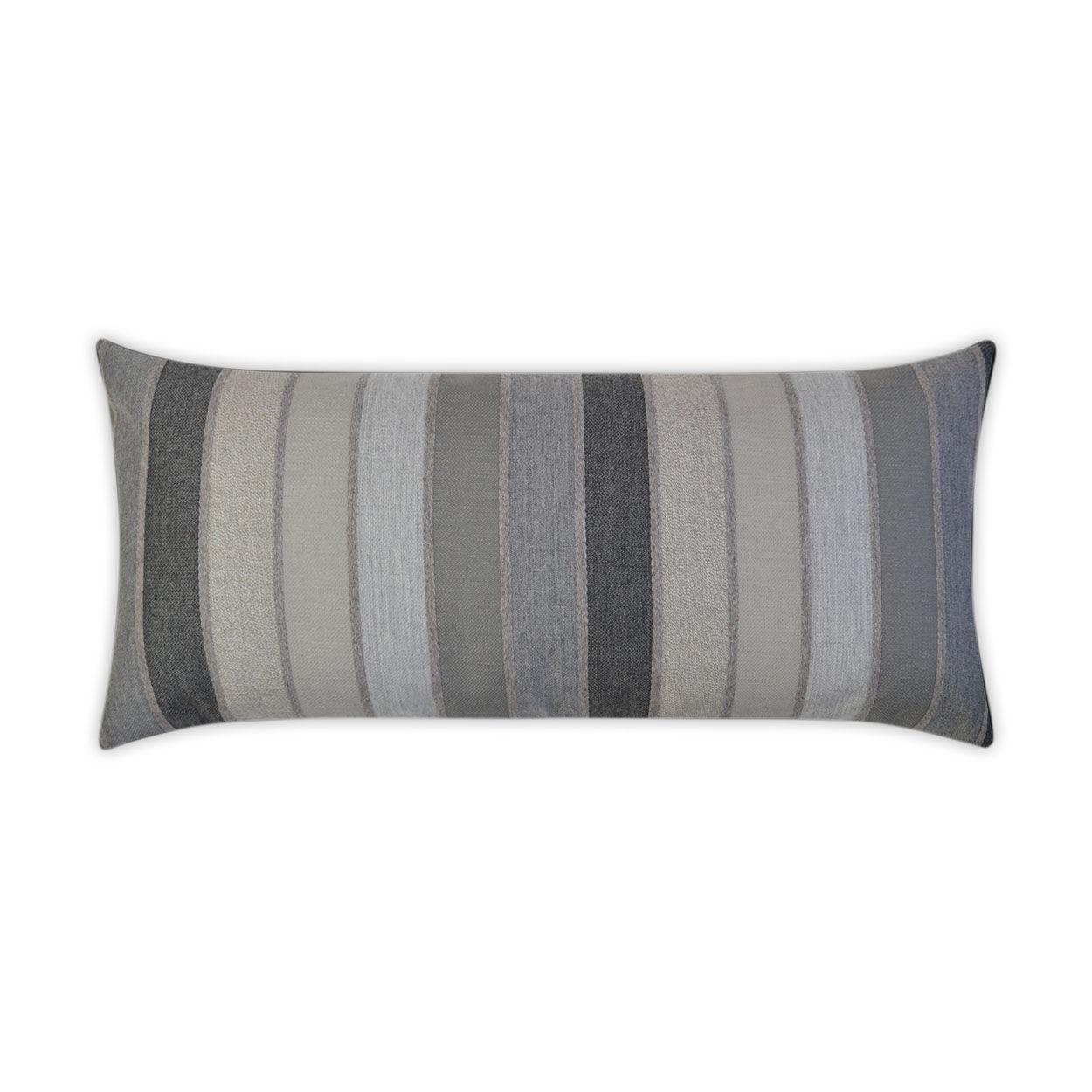 LOOMLAN Outdoor - Outdoor Lucy Lumbar Pillow - Asphalt - Outdoor Pillows