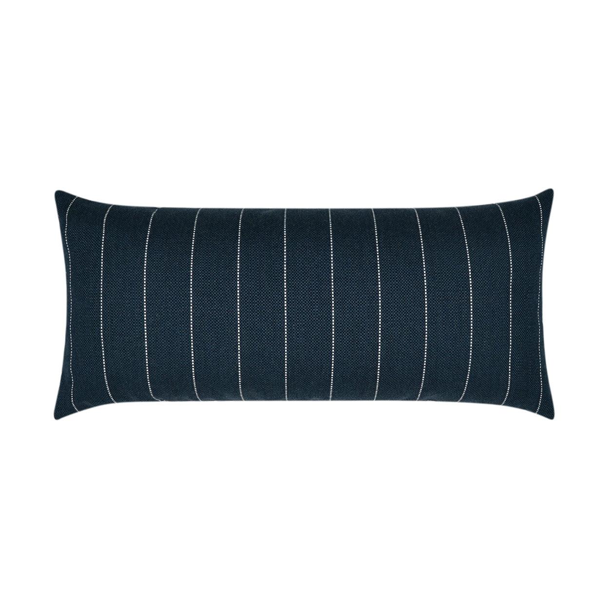 LOOMLAN Outdoor - Outdoor Malibu Lumbar Pillow - Indigo - Outdoor Pillows