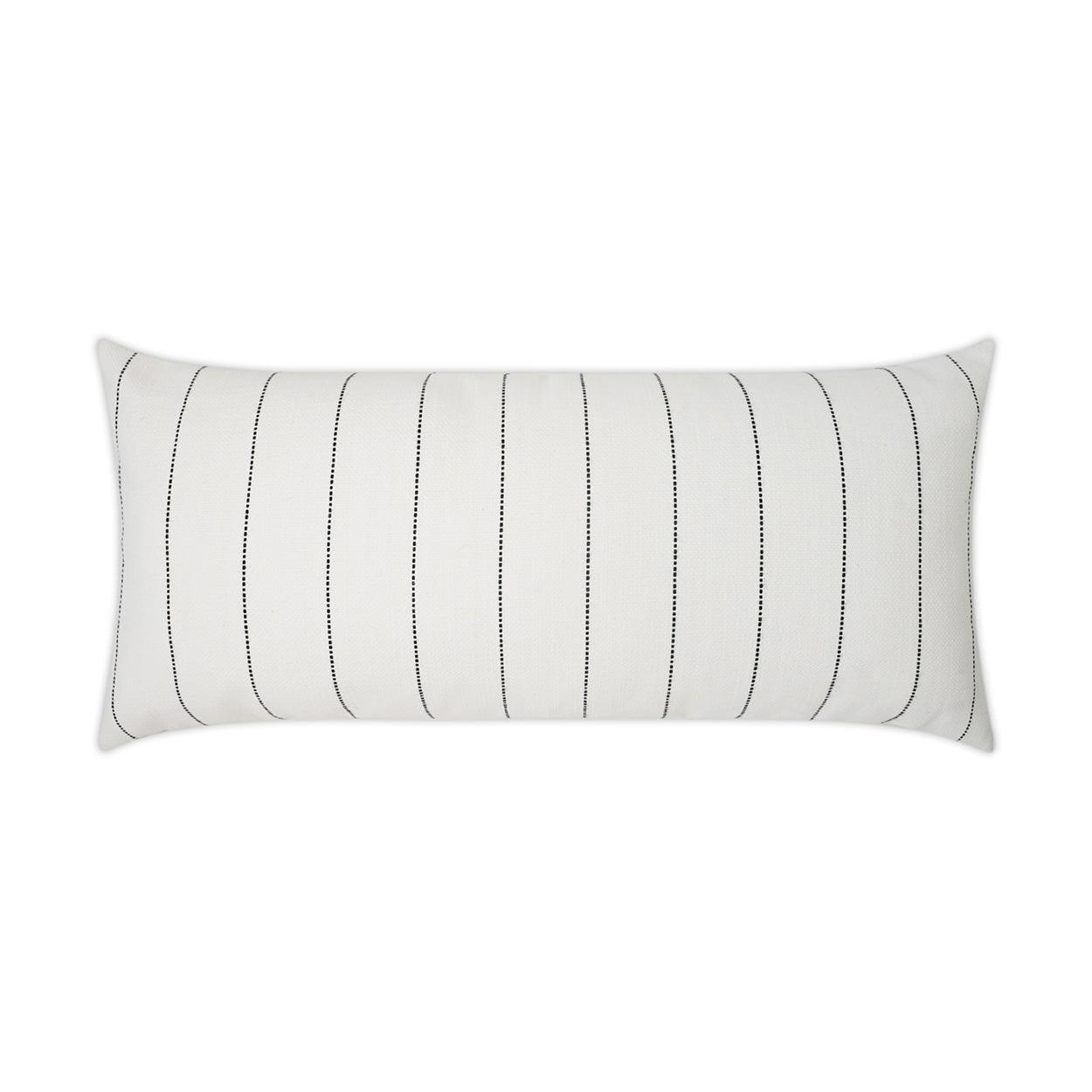 LOOMLAN Outdoor - Outdoor Malibu Lumbar Pillow - White - Outdoor Pillows