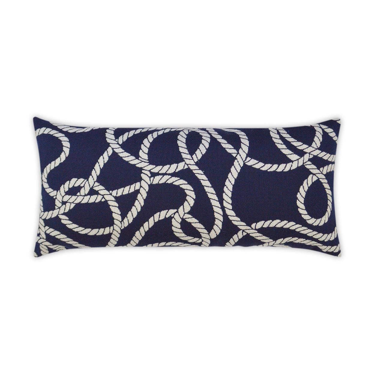 LOOMLAN Outdoor - Outdoor Maritime Lumbar Pillow - Outdoor Pillows