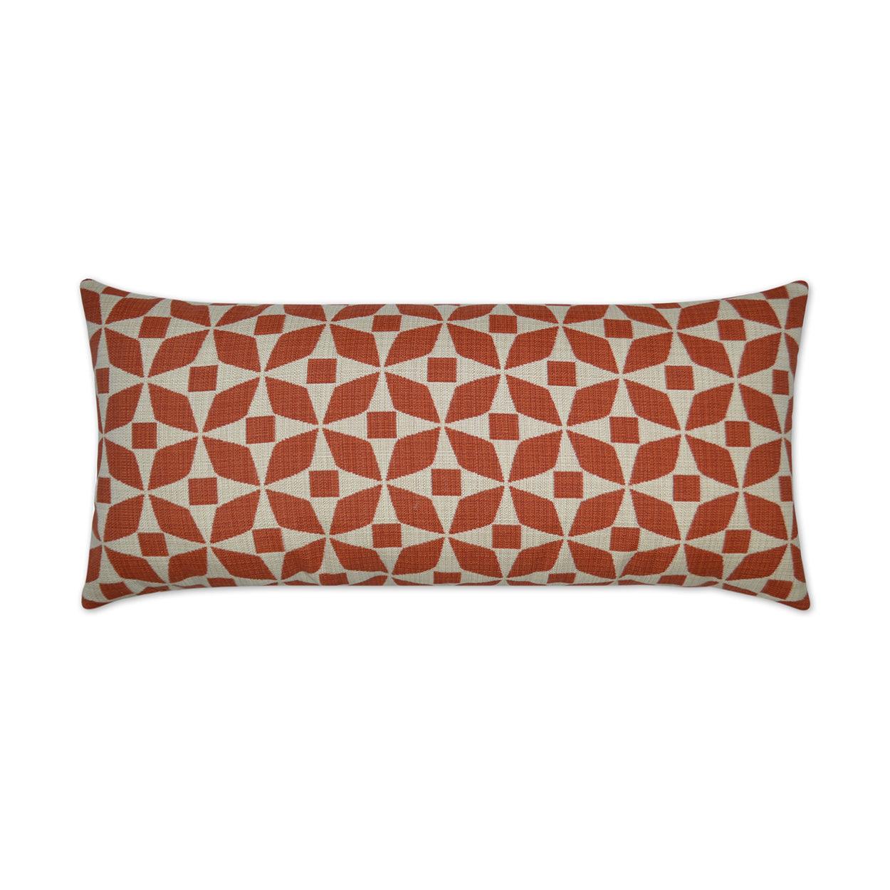 LOOMLAN Outdoor - Outdoor Marquee Lumbar Pillow - Paprika - Outdoor Pillows