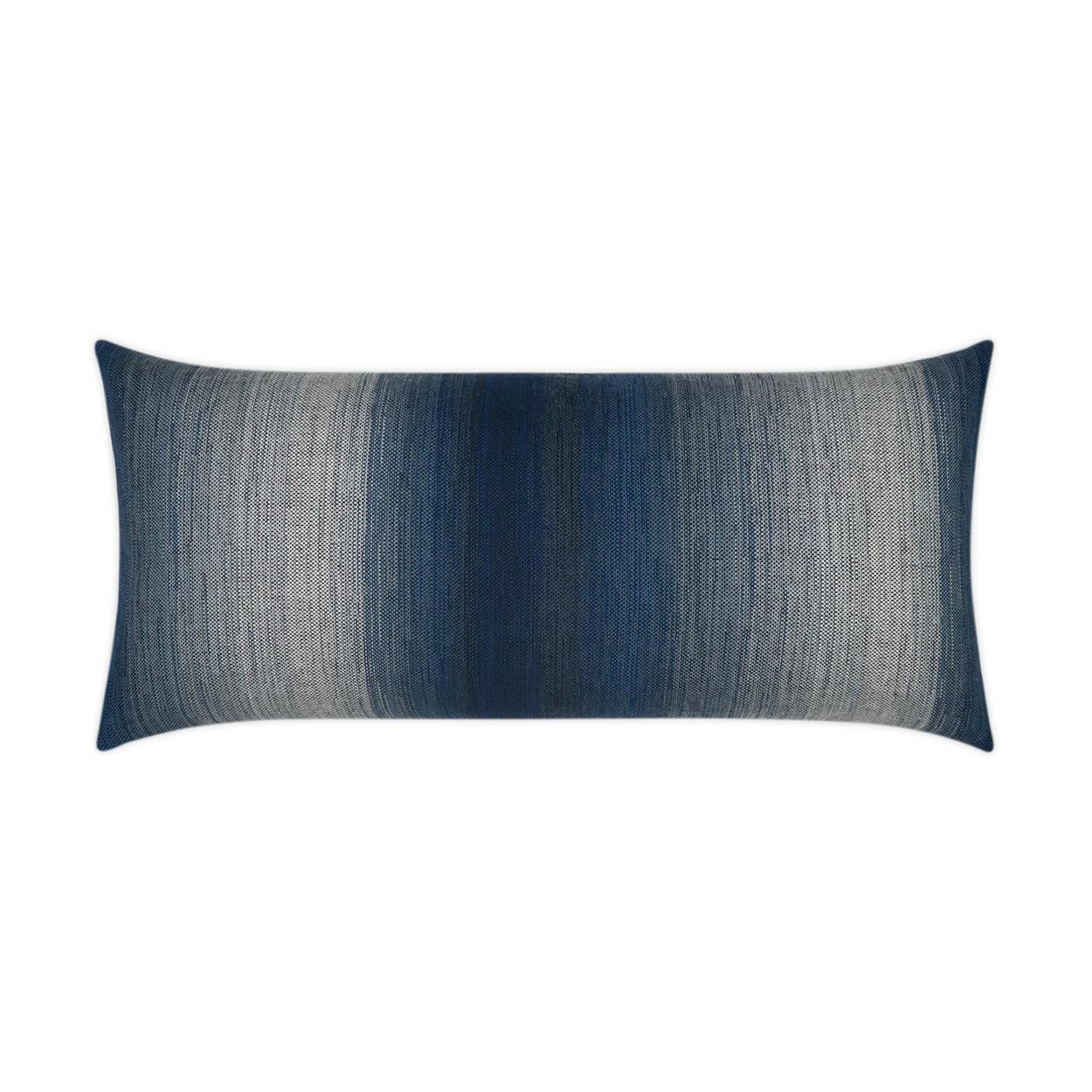 LOOMLAN Outdoor - Outdoor Meditate Lumbar Pillow - Indigo - Outdoor Pillows