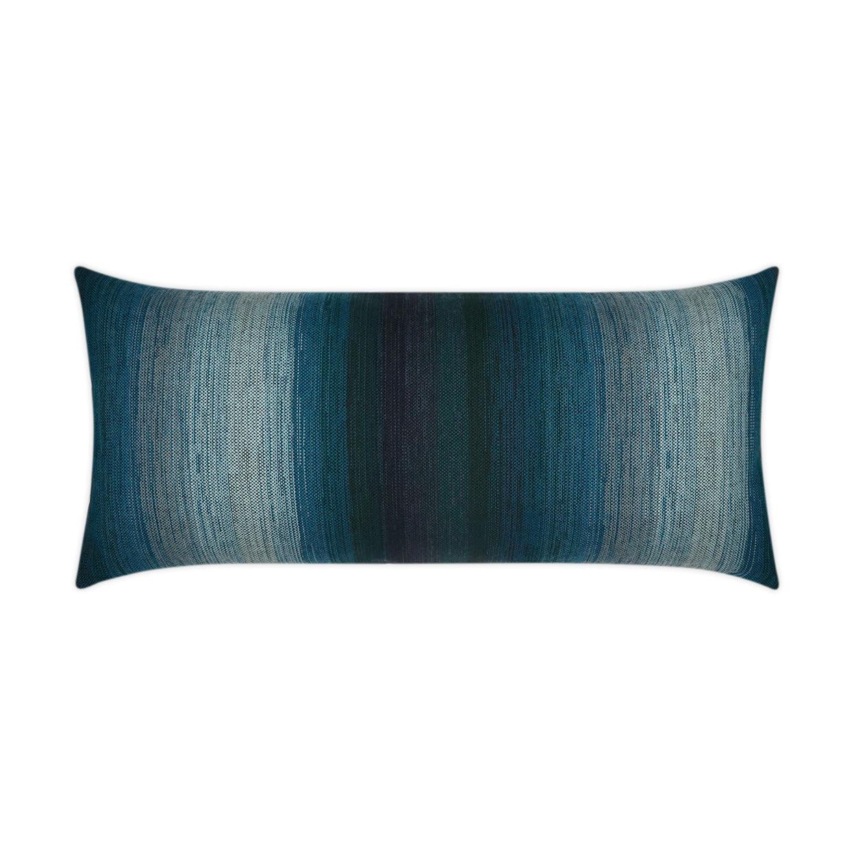 LOOMLAN Outdoor - Outdoor Meditate Lumbar Pillow - Turquoise - Outdoor Pillows