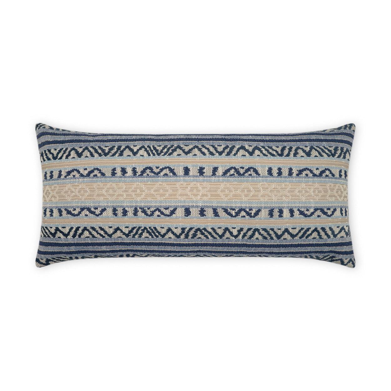 LOOMLAN Outdoor - Outdoor Motiva Lumbar Pillow - Azure - Outdoor Pillows