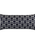 LOOMLAN Outdoor - Outdoor Ocean Gate Lumbar Pillow - Navy - Outdoor Pillows