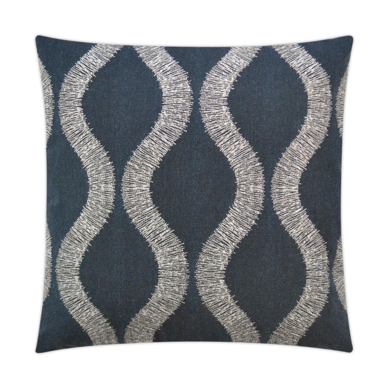 LOOMLAN Outdoor - Outdoor Overlock Pillow - Midnight - Outdoor Pillows