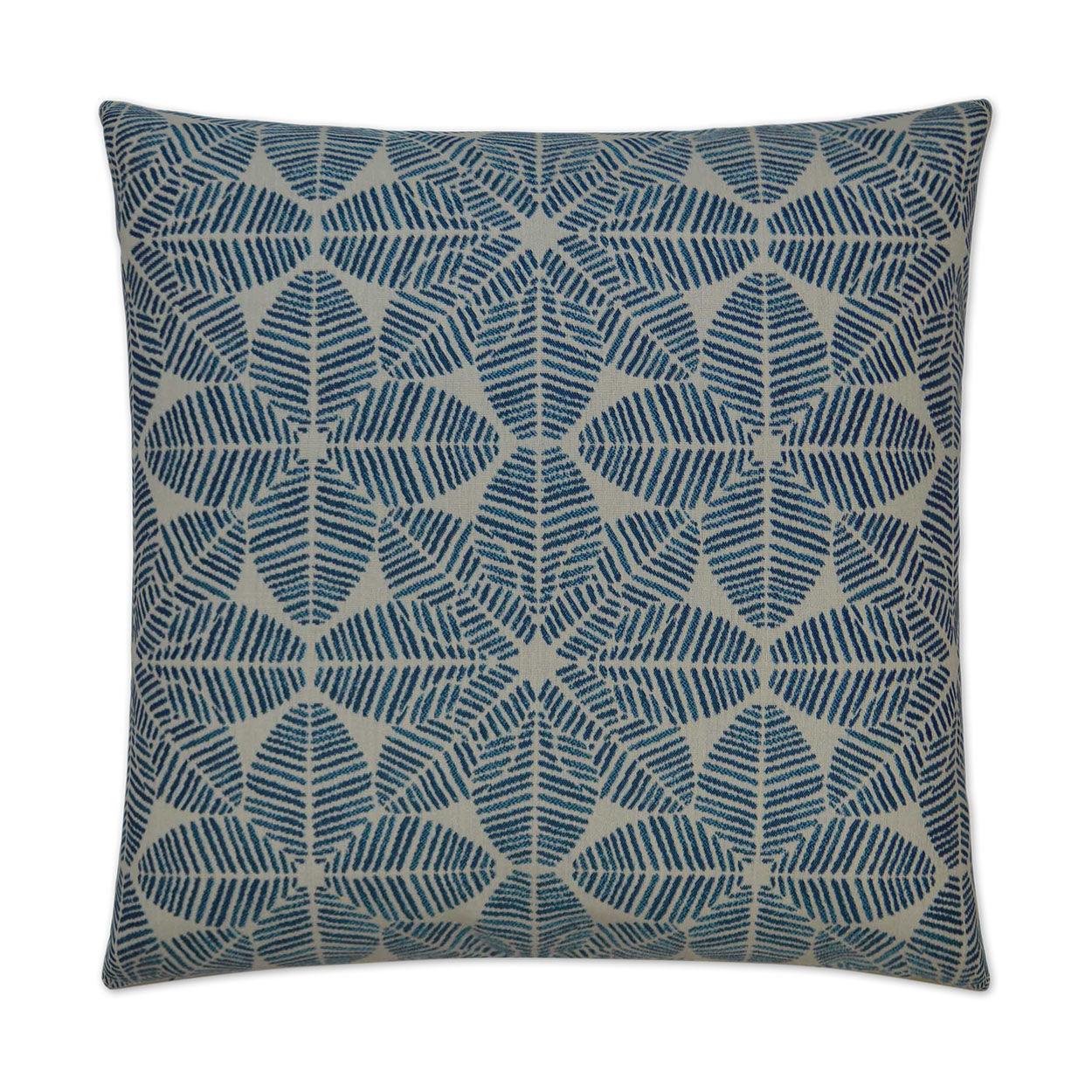 LOOMLAN Outdoor - Outdoor Palmetto Pillow - Blue - Outdoor Pillows