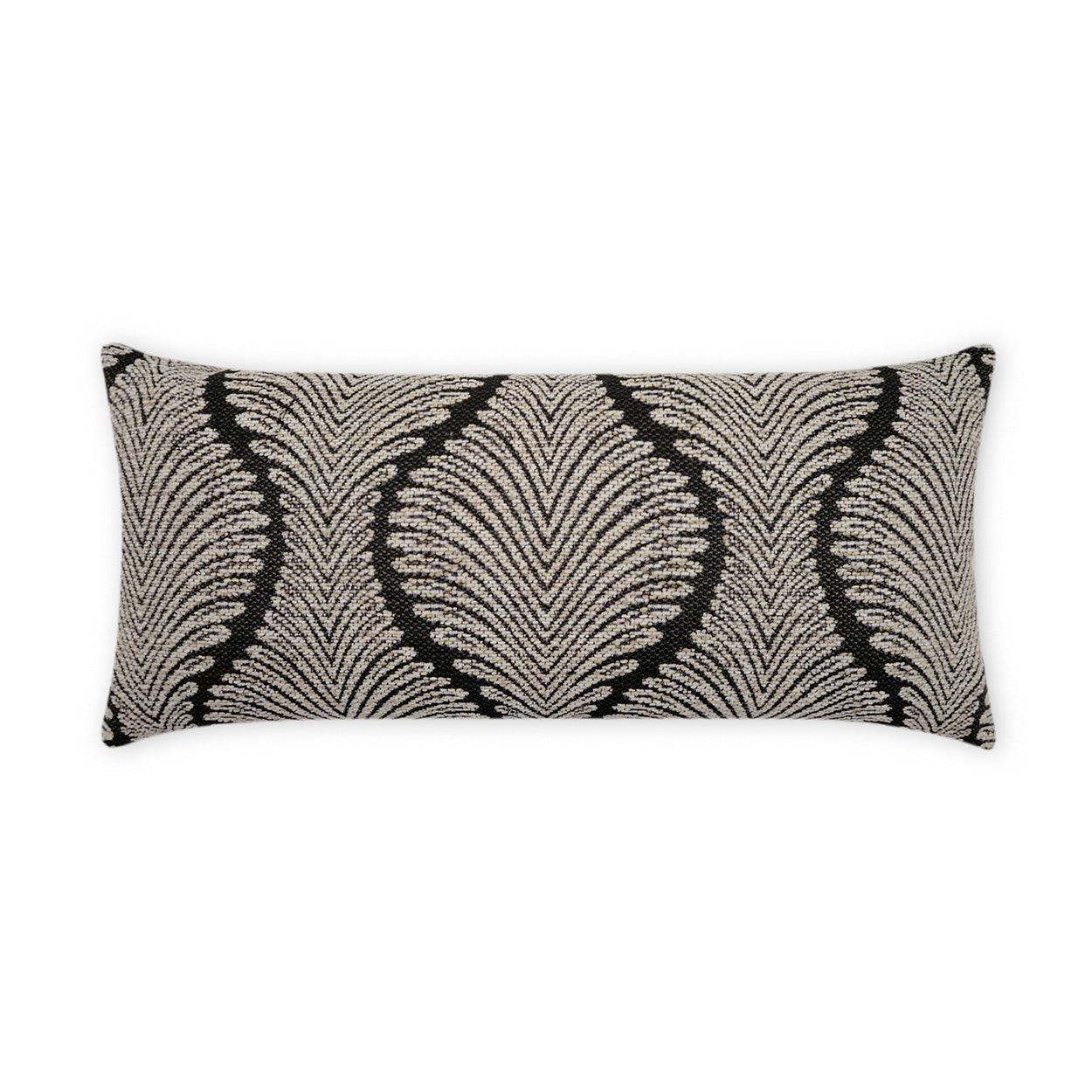 LOOMLAN Outdoor - Outdoor Palmyra Lumbar Pillow - Black - Outdoor Pillows