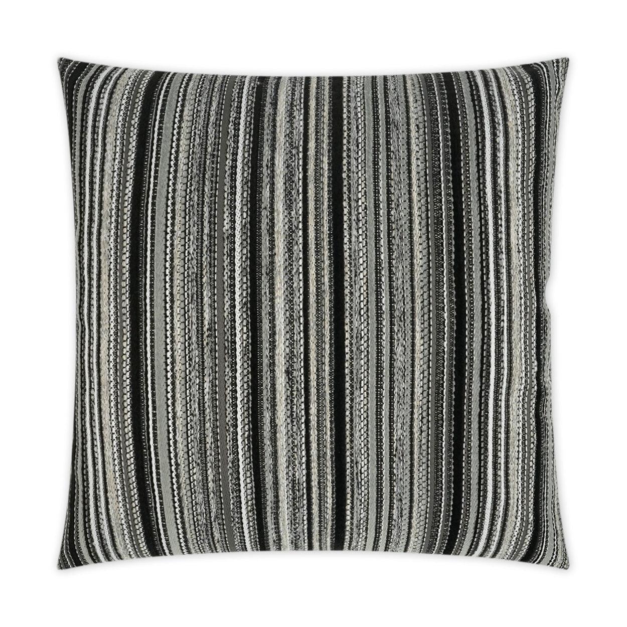 LOOMLAN Outdoor - Outdoor Peerless Stripe Pillow - Black - Outdoor Pillows