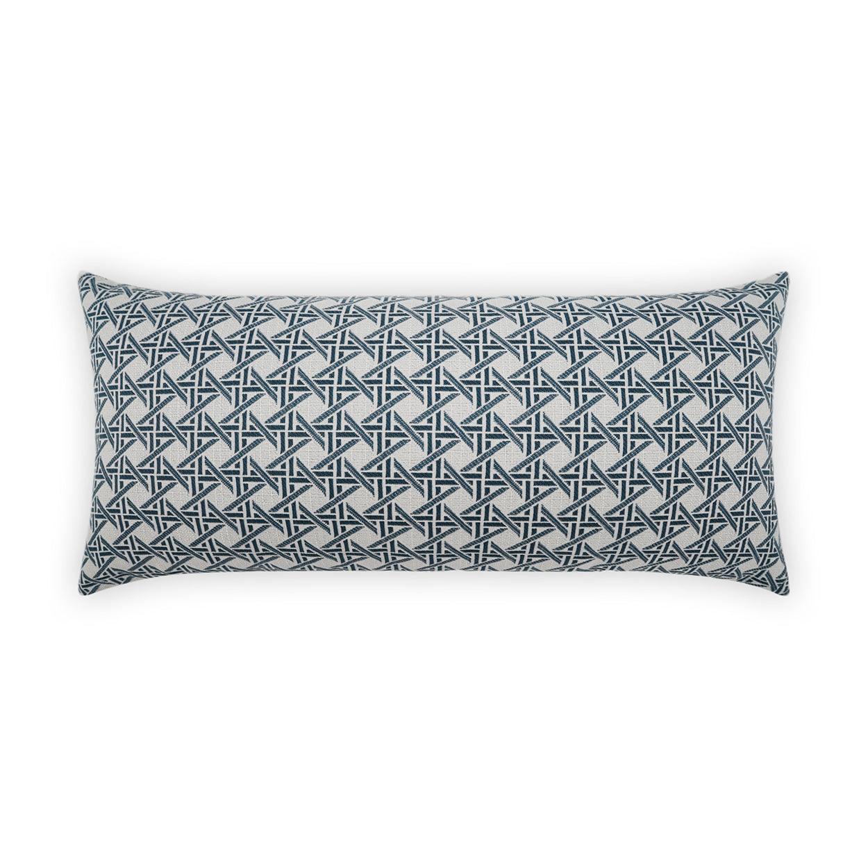 LOOMLAN Outdoor - Outdoor Pella Lumbar Pillow - Blue - Outdoor Pillows