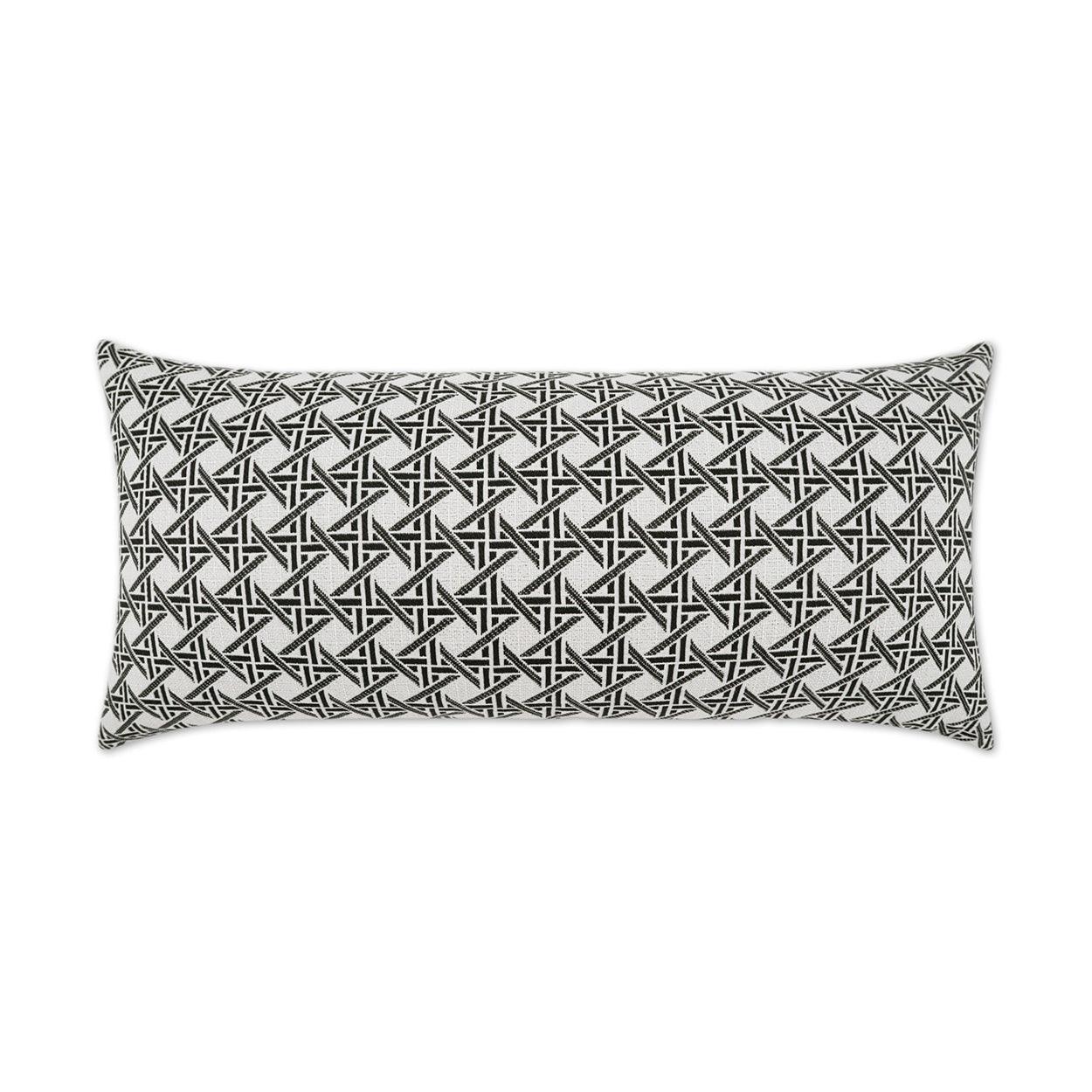 LOOMLAN Outdoor - Outdoor Pella Lumbar Pillow - Ebony - Outdoor Pillows