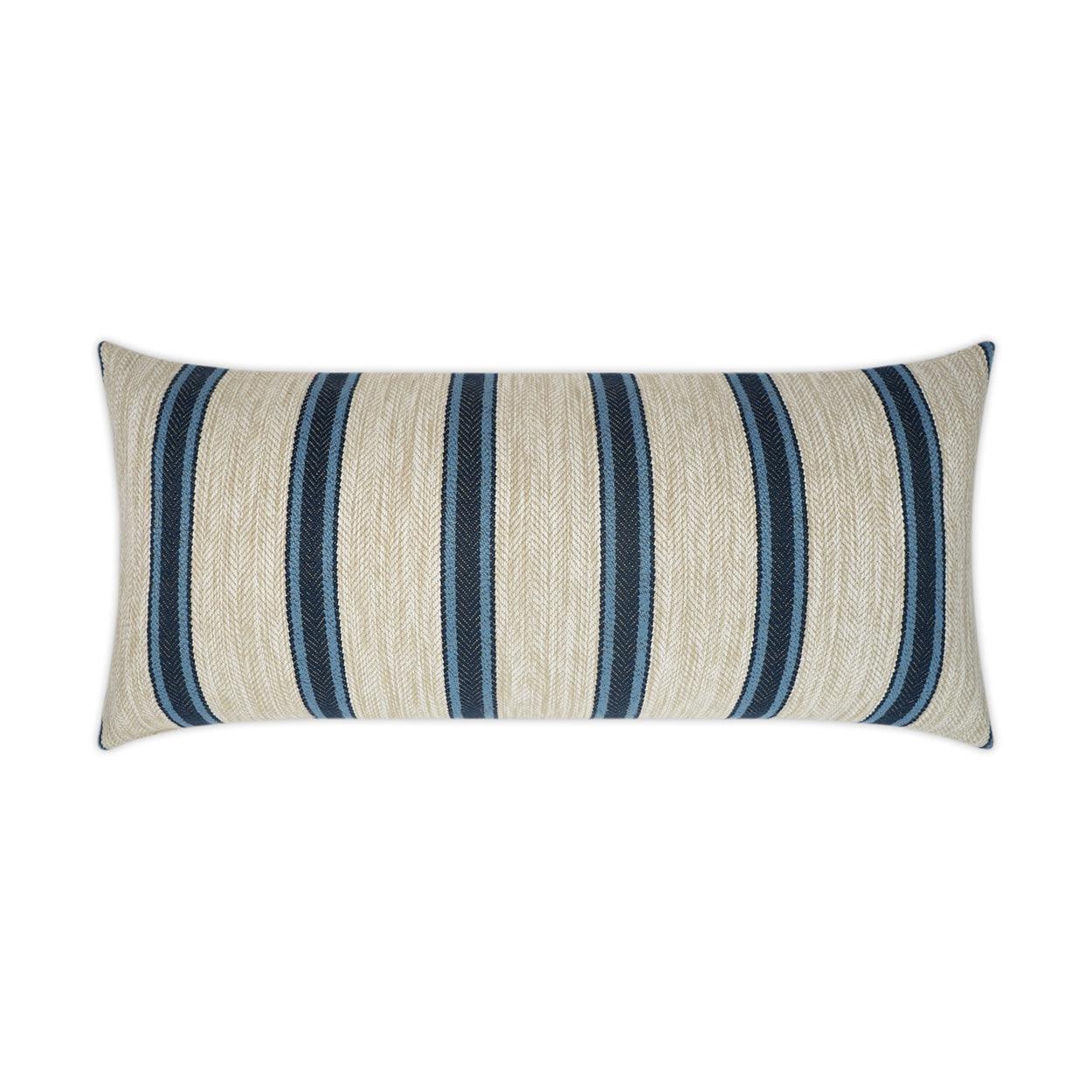 LOOMLAN Outdoor - Outdoor Peyton Lumbar Pillow - Navy - Outdoor Pillows