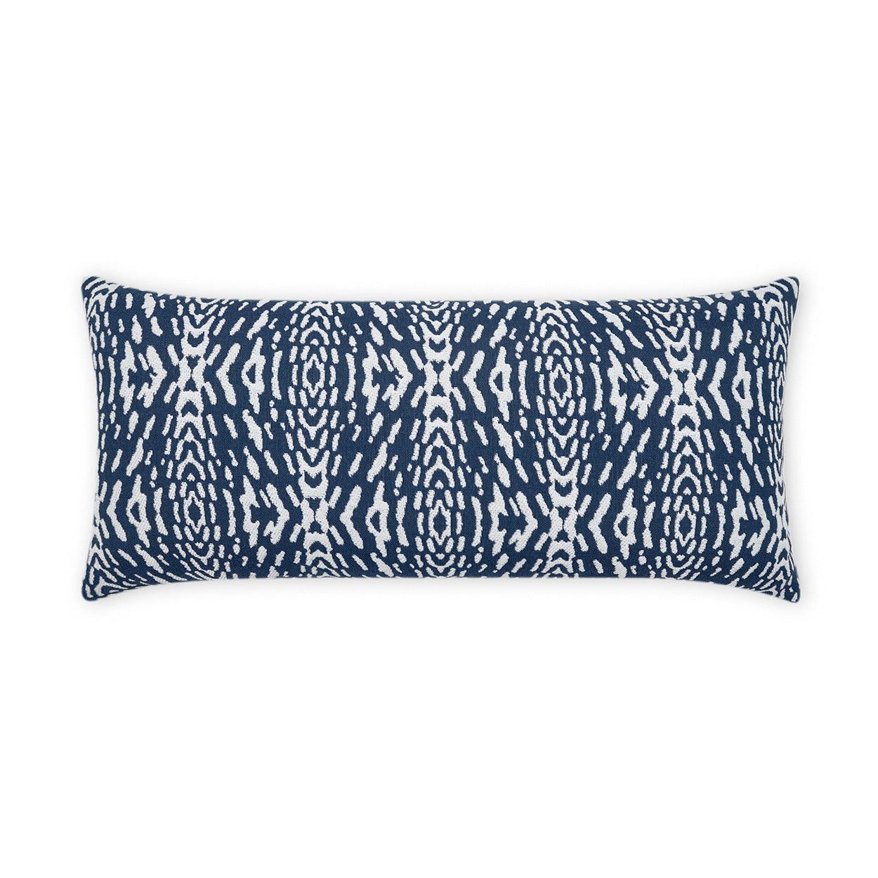 LOOMLAN Outdoor - Outdoor Riff Lumbar Pillow - Blue - Outdoor Pillows