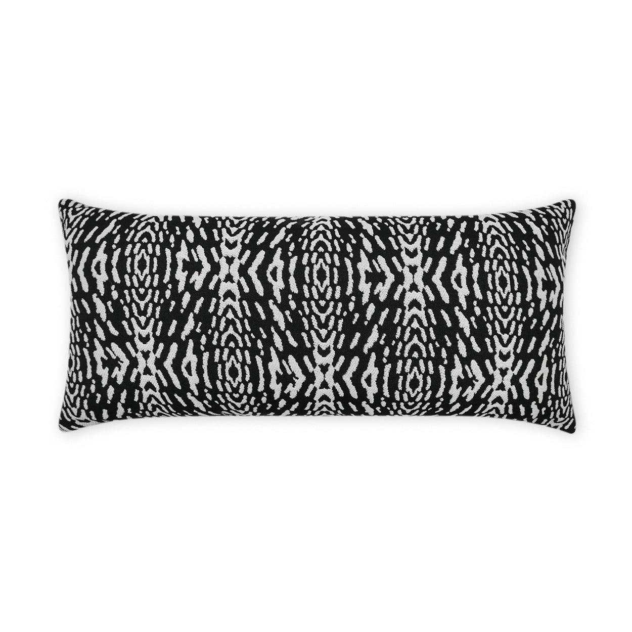 LOOMLAN Outdoor - Outdoor Riff Lumbar Pillow - Ebony - Outdoor Pillows