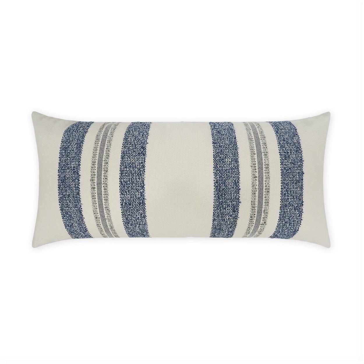 LOOMLAN Outdoor - Outdoor Rumrunner Lumbar Pillow - Blue - Outdoor Pillows