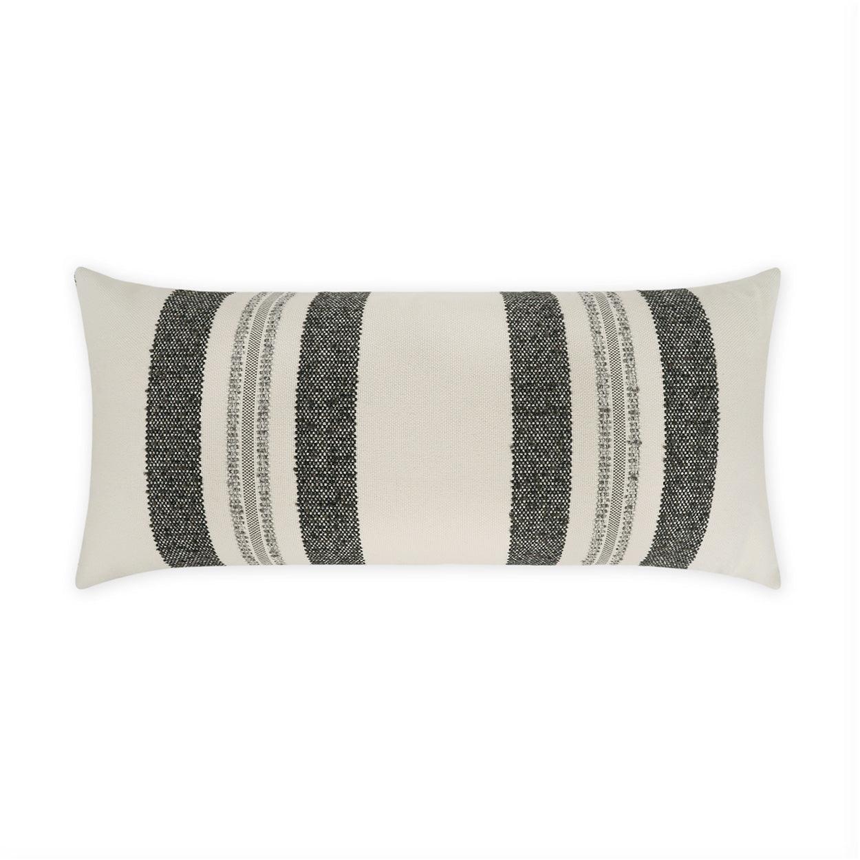 LOOMLAN Outdoor - Outdoor Rumrunner Lumbar Pillow - Charcoal - Outdoor Pillows