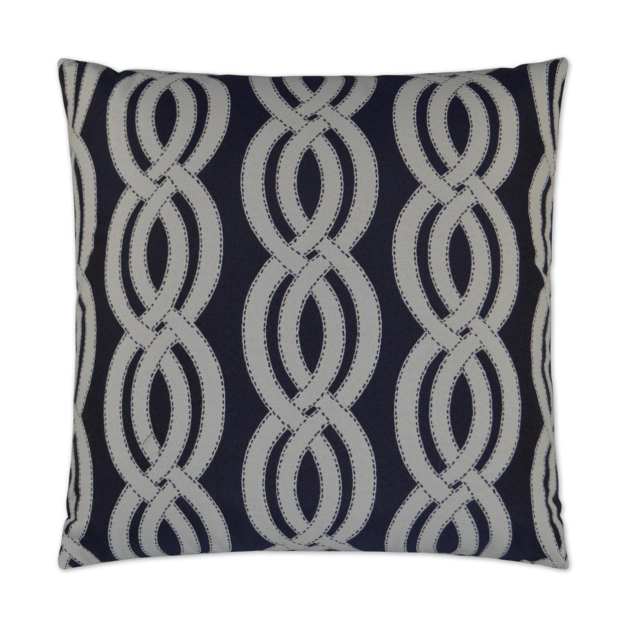 LOOMLAN Outdoor - Outdoor Sea Shore Pillow - Navy - Outdoor Pillows