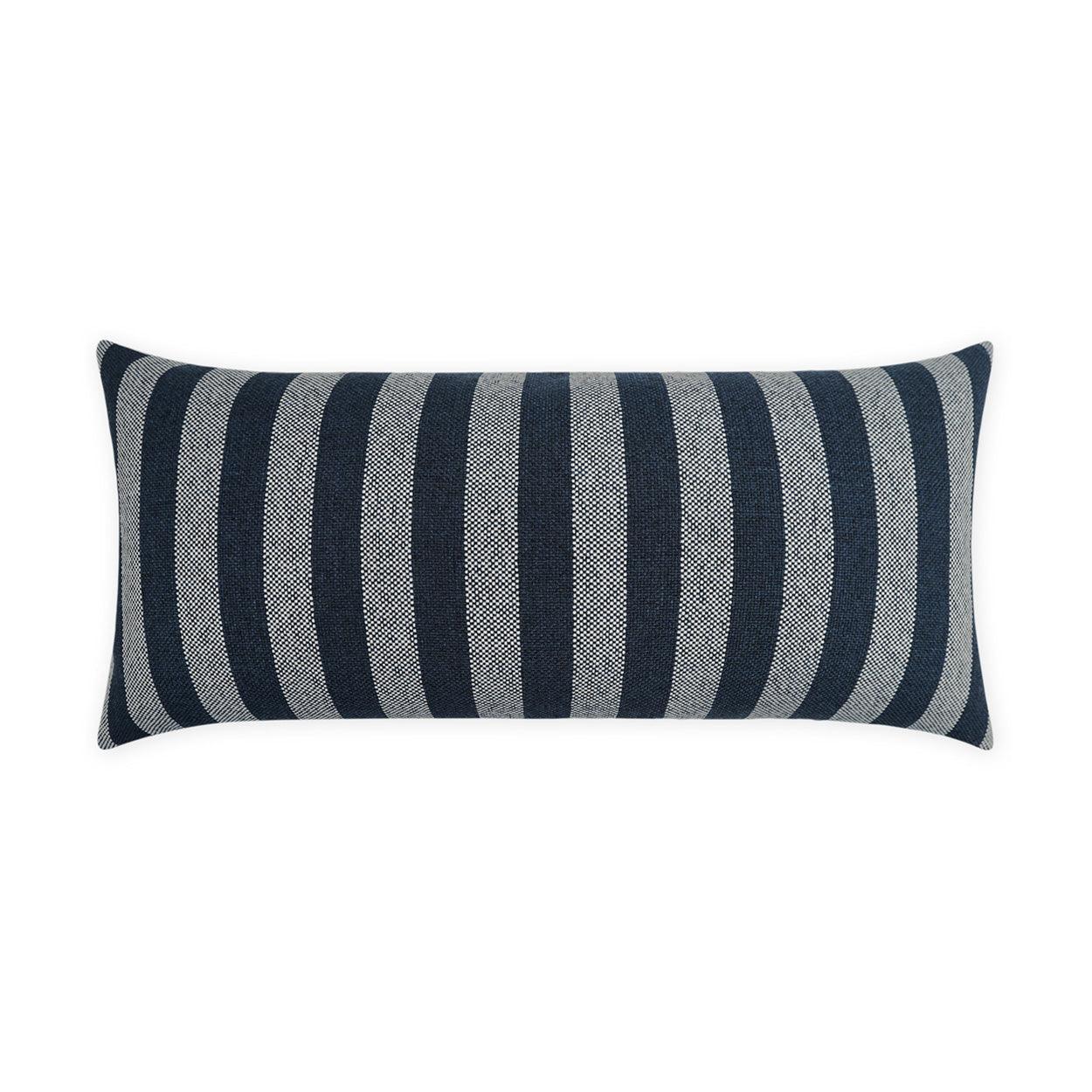 LOOMLAN Outdoor - Outdoor Seaport Lumbar Pillow - Navy - Outdoor Pillows