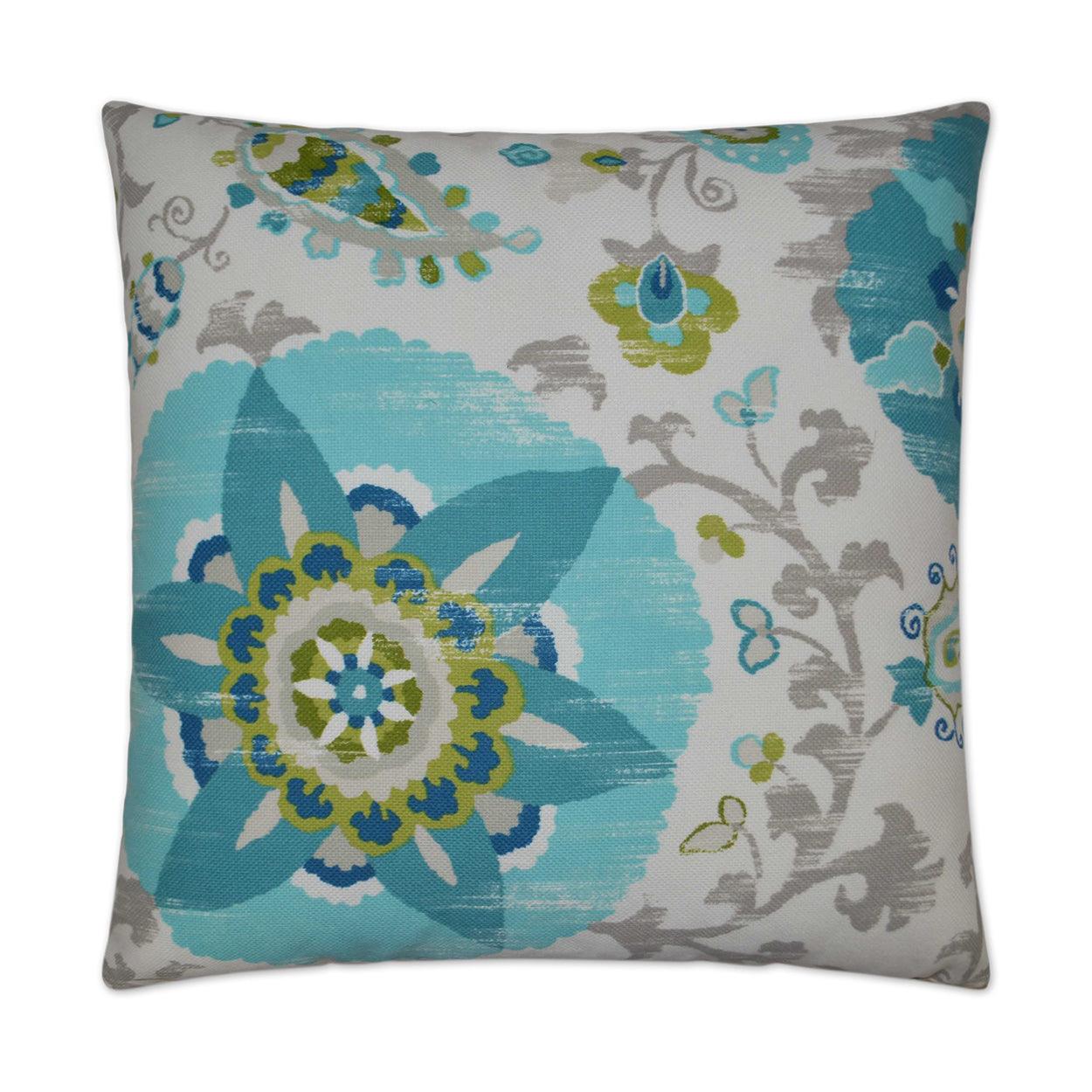 LOOMLAN Outdoor - Outdoor Silsila Pillow - Turquoise - Outdoor Pillows