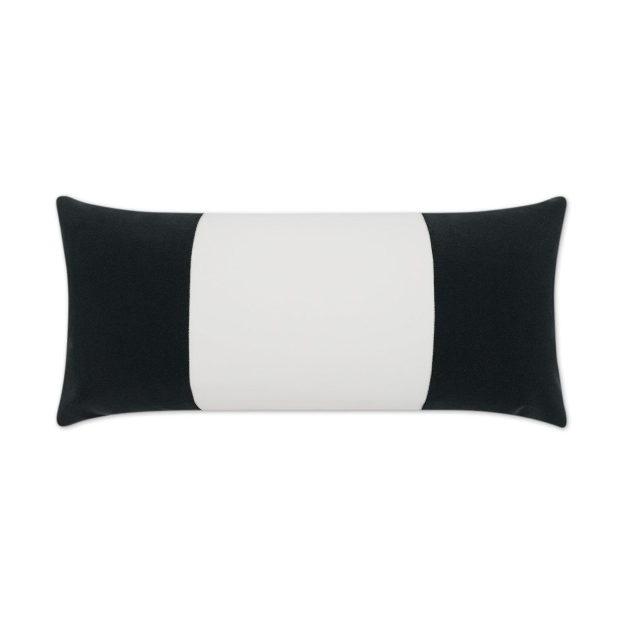 LOOMLAN Outdoor - Outdoor Sundance Band Lumbar Pillow - Charcoal - Outdoor Pillows