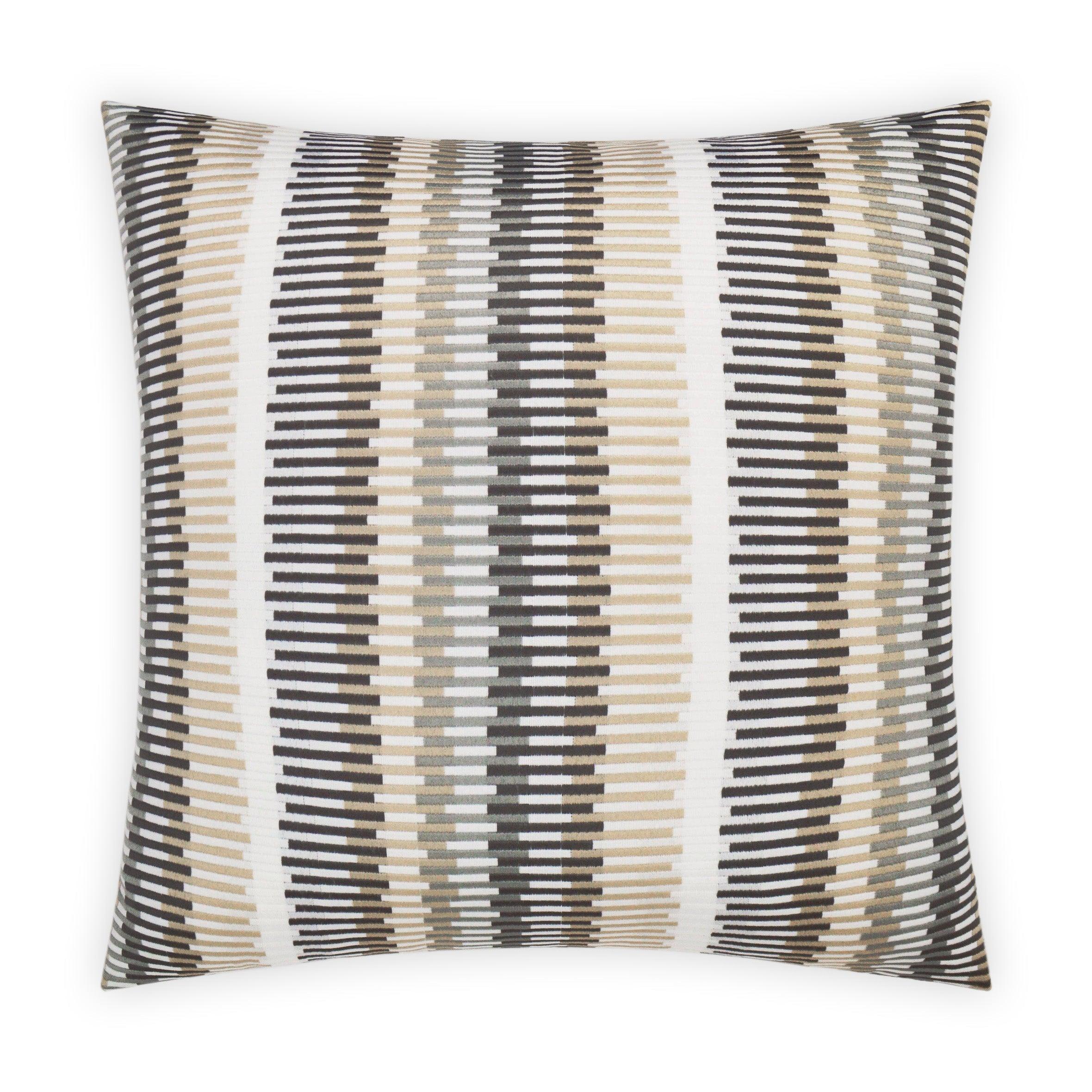 LOOMLAN Outdoor - Outdoor Sunfun Stripe Pillow - Linen - Outdoor Pillows