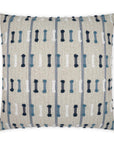 LOOMLAN Outdoor - Outdoor Tassel Stripe Pillow - Blue - Outdoor Pillows