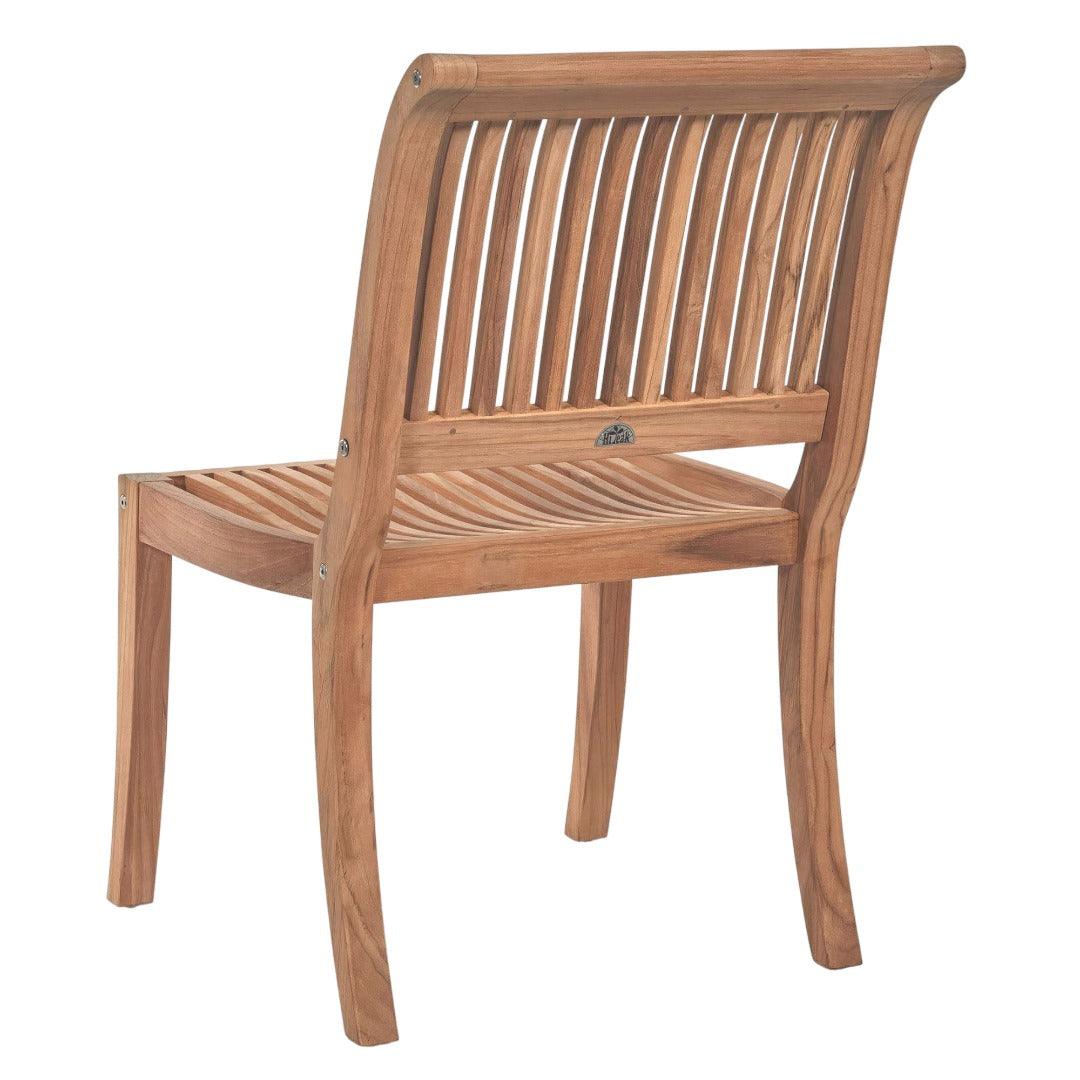 LOOMLAN Outdoor - Palm Teak Outdoor Side Chair - Outdoor Dining Chairs