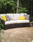 LOOMLAN Outdoor - Reflections Crescent Sofa All Weather Wicker Sunbrella Cushions - Outdoor Sofas & Loveseats