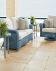 LOOMLAN Outdoor - Reflections Wicker Loveseat With Sunbrella Cushions Lloyd Flanders - Outdoor Sofas & Loveseats