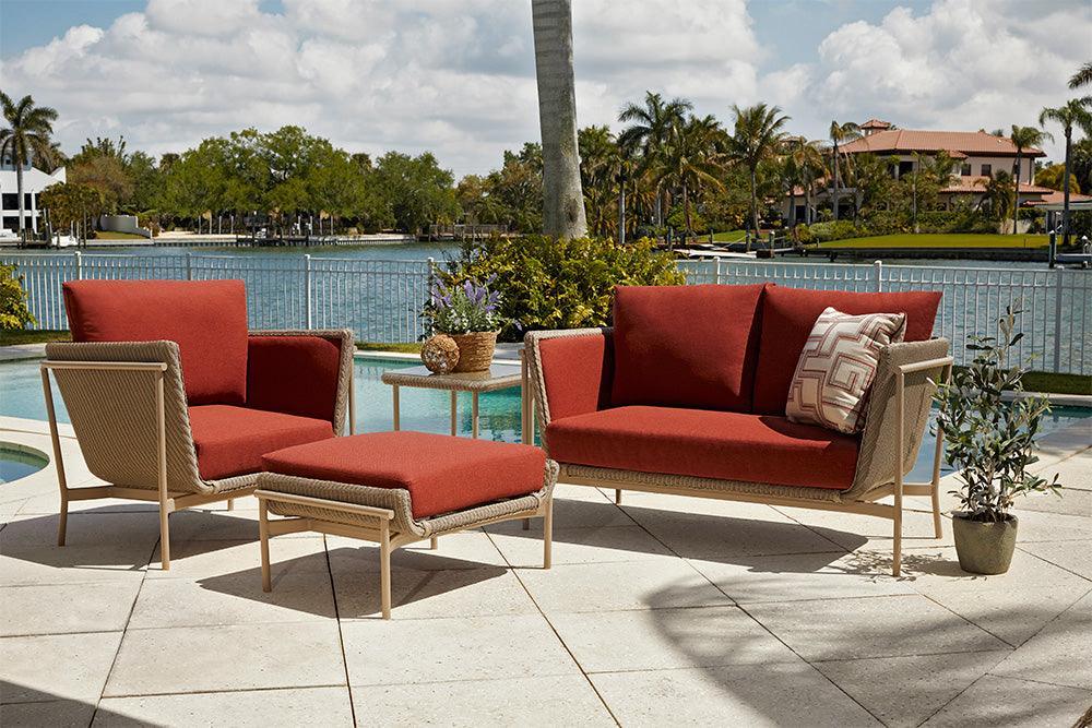 LOOMLAN Outdoor - Solstice Outdoor Wicker Loveseat Deep Seating Patio Furniture - Outdoor Sofas &amp; Loveseats