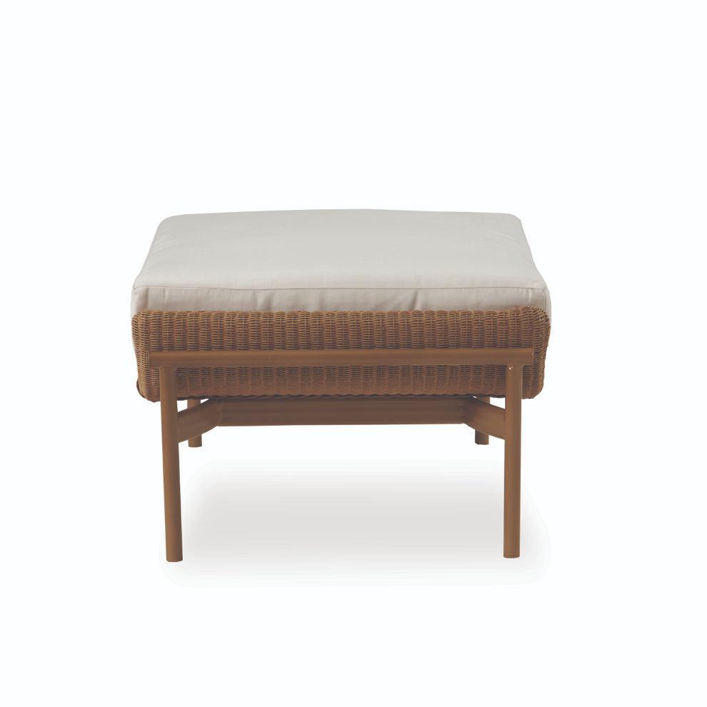 LOOMLAN Outdoor - Solstice Outdoor Wicker Ottoman Patio Furniture Lloyd Flanders - Outdoor Ottomans