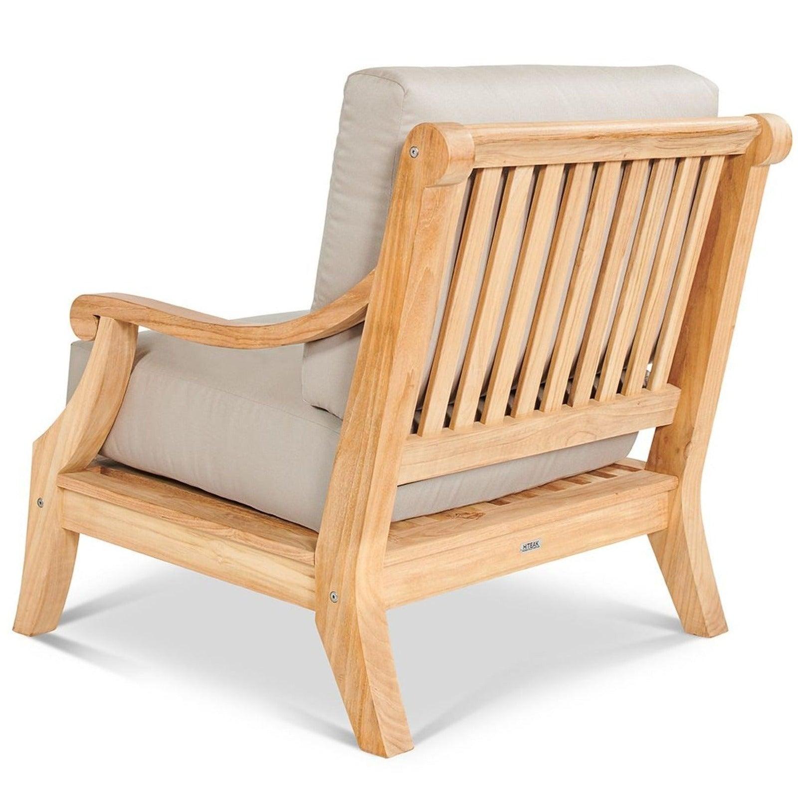 LOOMLAN Outdoor - Sonoma Teak Deep Seating Outdoor Club Chair with Sunbrella Cushion - Outdoor Lounge Chairs