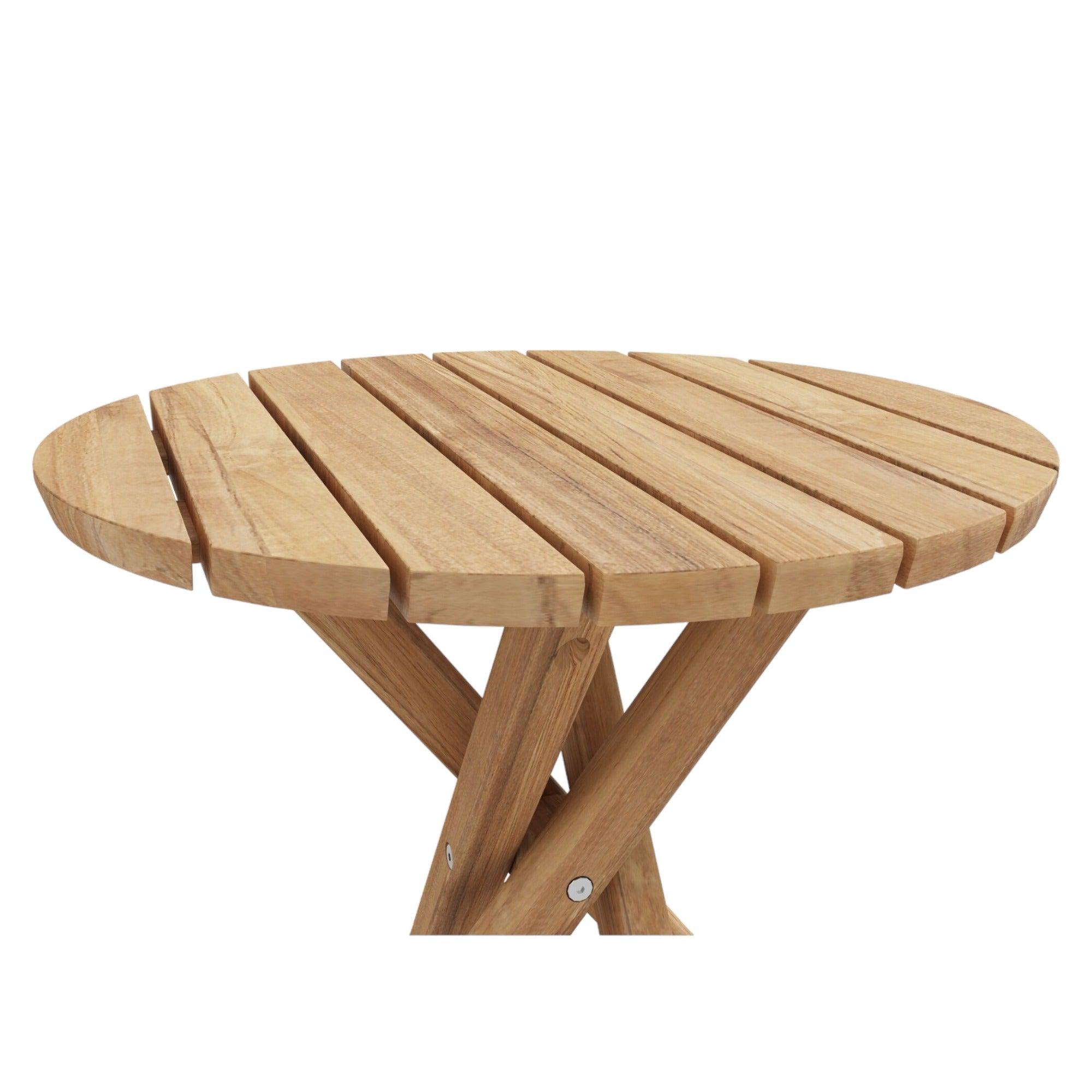 LOOMLAN Outdoor - Tulum Round Teak Outdoor Side Table - Outdoor Side Tables