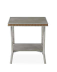 LOOMLAN Outdoor - Visions 20" Square End Table With Taupe Glass Lloyd Flanders - Outdoor Side Tables