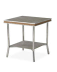 LOOMLAN Outdoor - Visions 20" Square End Table With Taupe Glass Lloyd Flanders - Outdoor Side Tables