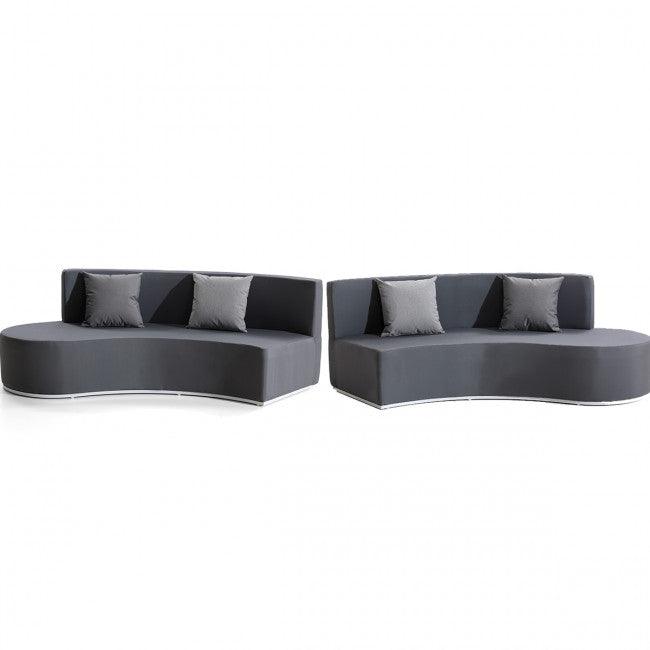 LOOMLAN Outdoor - Wave 3-Piece Sectional Set All Weather Outdoor Furniture - Outdoor Lounge Sets