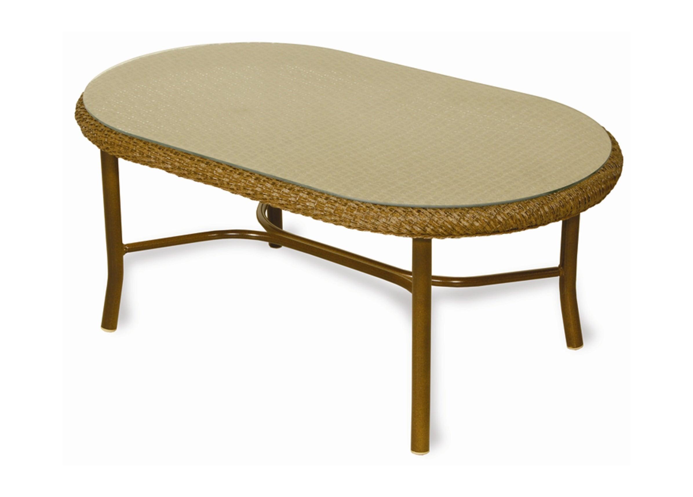 LOOMLAN Outdoor - Weekend Retreat 43&quot; Oval Cocktail Table Lloyd Flanders - Outdoor Coffee Tables