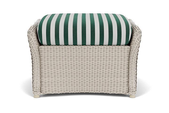 LOOMLAN Outdoor - Weekend Retreat Ottoman All Weather Wicker Lloyd Flanders - Outdoor Ottomans