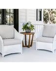 LOOMLAN Outdoor - Weekend Retreat Ottoman All Weather Wicker Lloyd Flanders - Outdoor Ottomans