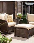 LOOMLAN Outdoor - Weekend Retreat Ottoman All Weather Wicker Lloyd Flanders - Outdoor Ottomans