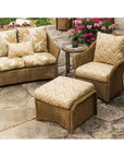 LOOMLAN Outdoor - Weekend Retreat Ottoman All Weather Wicker Lloyd Flanders - Outdoor Ottomans